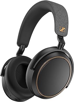 Sennheiser Consumer Audio Momentum 4 Wireless Headphones - Bluetooth Headset for Crystal-Clear Calls with Adaptive Noise Cancellation, 60h Battery Life, Lightweight Folding Design - Black/Copper