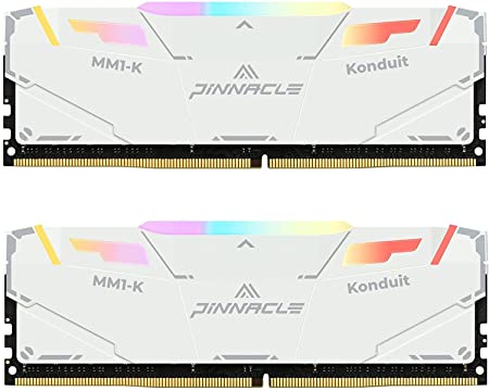 Timetec Pinnacle Konduit RGB 64GB KIT(2x32GB) DDR4 3200MHz PC4-25600 CL16-18-18-38 XMP2.0 Overclocking 1.35V Compatible for AMD and Intel Desktop Gaming PC Memory Module RAM - White