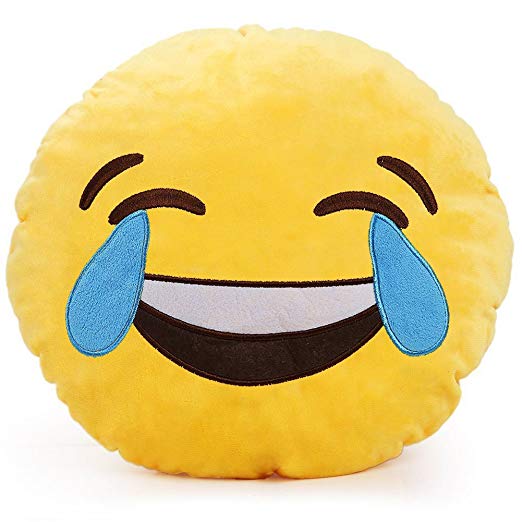 YINGGG Cute Poop Emoji Pillow Round Plush Toy, 32 x 32 x 10 cm