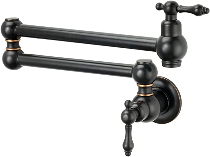 Wall Mounted Pot Filler Faucet (Classic, Oil Rubbed Bronze)