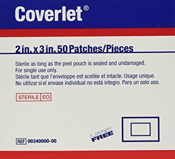 Coverlet Adhesive Strips, 2 x 3 Inch, 50 Count