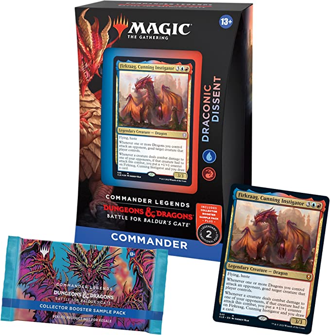 Magic: The Gathering Commander Legends: Battle for Baldur’s Gate Commander Deck – Draconic Dissent   Collector Booster Sample Pack