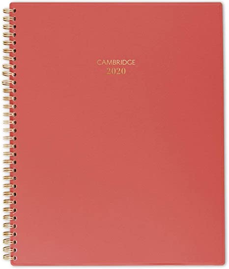 2020 Planner, Cambridge Weekly & Monthly Planner, 8-1/2" x 11", Large, Color Bar, Red (1123-905-13)
