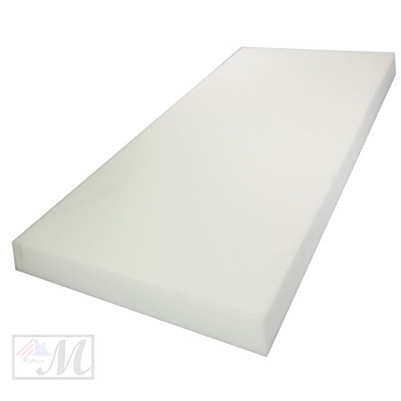 Mybecca Upholstery Foam Cushion High Density (Seat Replacement, Upholstery Sheet, Foam Padding), 1" H x 24" W x 72" L