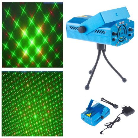 LED Mini Stage Light Laser Voice Control Projector Party Stage Bar Pub Club