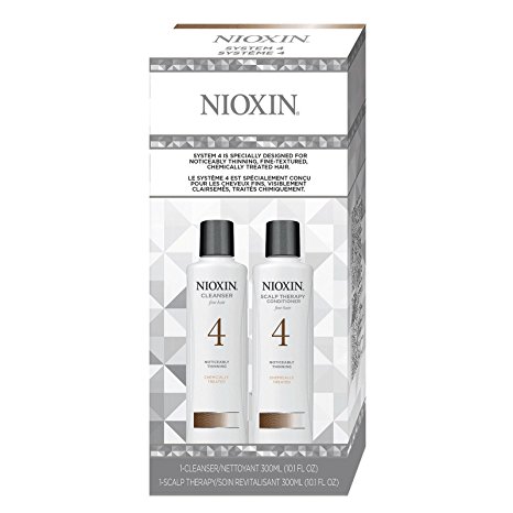 Nioxin System 4 Duo Cleanser   Scalp Therapy, Fine, Chemically Treated Hair | Noticeably Thinning Hair 2 x 10.1 oz