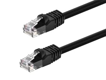 0.5FT 24AWG Cat5e 350MHz UTP Bare Copper Ethernet Network Cable - Black