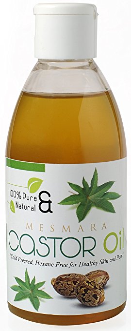 Mesmara Castor Carrier Oil 200 ml Cold Pressed for Hair Growth and Skin Care