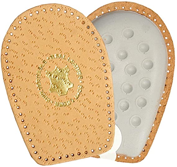 Genuine Leather Heel Support Pad Cup with Foam Cushion, Orthotic Shoe Insoles Inserts, Kaps Airflex, All Sizes (Women / 4-6 US / 35-37 EUR)