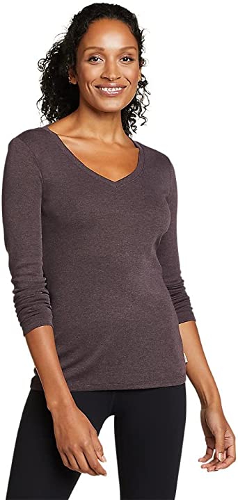 Eddie Bauer Women's Favorite Long-Sleeve V-Neck T-Shirt