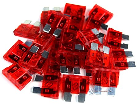 25 pack 10 Amp ATC Fuse Blade Style Scosche 10A Automotive Car Truck