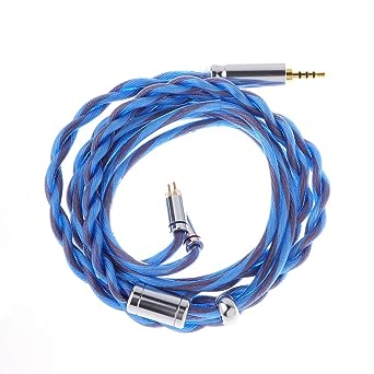 Linsoul Euphrosyne Litz Type 6 5N OCC Silver Plated OCC Cable (2pin-0.78mm, 2.5mm, Blue)