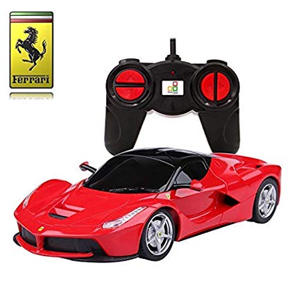 Ferrari LaFerrari Remote Control Car – 1:24 Scale Ferrari Model – PL613 Official Ferrari F150 Electric RC Remote Control Cars – RTR, EP – (Red) 27Mhz
