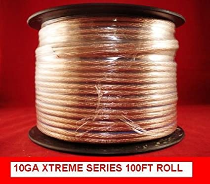 10ga - 100ft 10 ga Caliber Xtreme 10 Gauge Speaker Wire Audio Cable Car / Home Installatiolation Wire