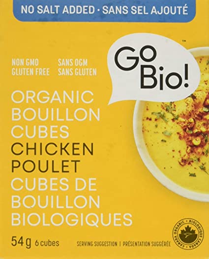 GoBIO! Organic Chicken Cubes - No Salt Added, 54 Grams
