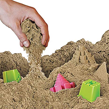 NATIONAL GEOGRAPHIC Play Sand - 12 Lbs of Sand with Castle Molds (Natural) - A Kinetic Sensory Activity