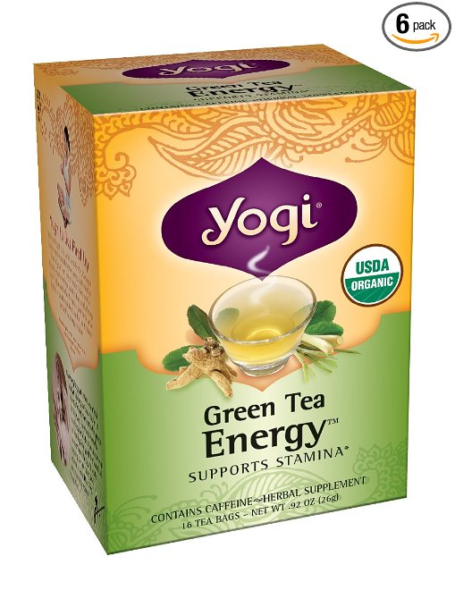 Yogi Teas Energy Green Tea, 16 Count (Pack of 6)