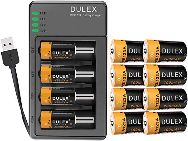 DULEX 12-Pack 700mAH CR123a Batteries for Arlo Compatible with Arlo VMC3030 3200 3330 3430 3530 Security Cameras