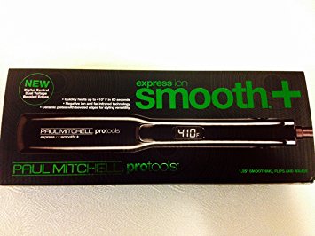 Paul Mitchell Express Ion Smooth  Protools 1.25 Flat Iron Flips Waves Smoothing (Black)