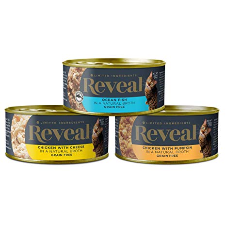 Reveal - Grain Free | Wet Canned Cat Food | 2.47oz - 24 Pack - Premium Nutrition, 100% Natural, No Additives, and Limited Ingredients