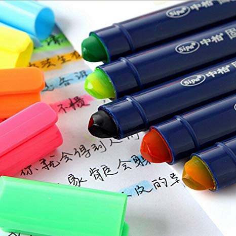 KitMax (TM) Pack of 5 Pcs Cute Cool Novelty Candy Color Solid Jelly Highlighter Pen Office School Supplies Students Children Gift