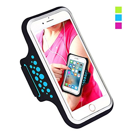 Armband for iPhone 8 Plus,iPhone 7 Plus,6 Plus,6s PlusWorkout Arm Band for Samsung Galaxy S5/S6/S7 Edge s8,LG G5,Note 2/3/4/5,Key&Cards Holders(5.7Inch) for Running,Hiking,Biking,Walking,Jogging(Blue)