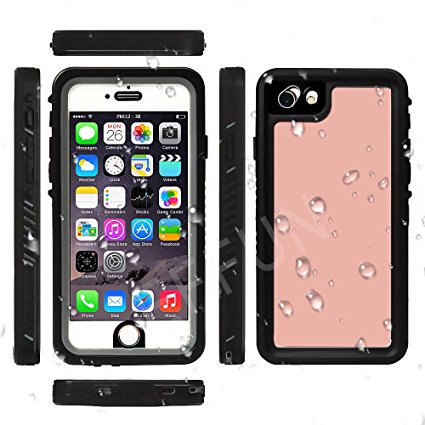 iPhone 6 and iPhone 7 Waterproof Case, EFFUN BOLDIE Style Super Shock Drop Proof Full Sealed IP68 Certified Waterproof Shockproof Dust/Snow Proof Case (4.7 inch) Black--BUY FROM FACTORY STORE: EFFUN
