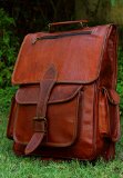 handmadecraft Vintage Bag Leather Handmade Vintage Style BackpackCollege Bag