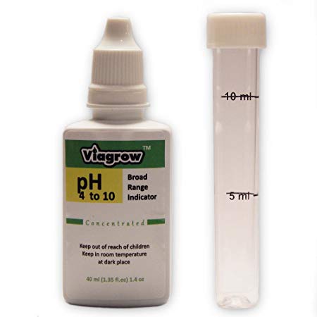 Viagrow pH Test Kit Drops Complete With Testing Vial, 1.4 oz