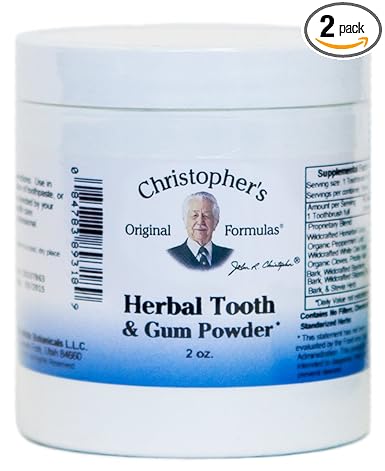 Set of 2 Christopher's Original Formulas Herbal Tooth and Gum Powder