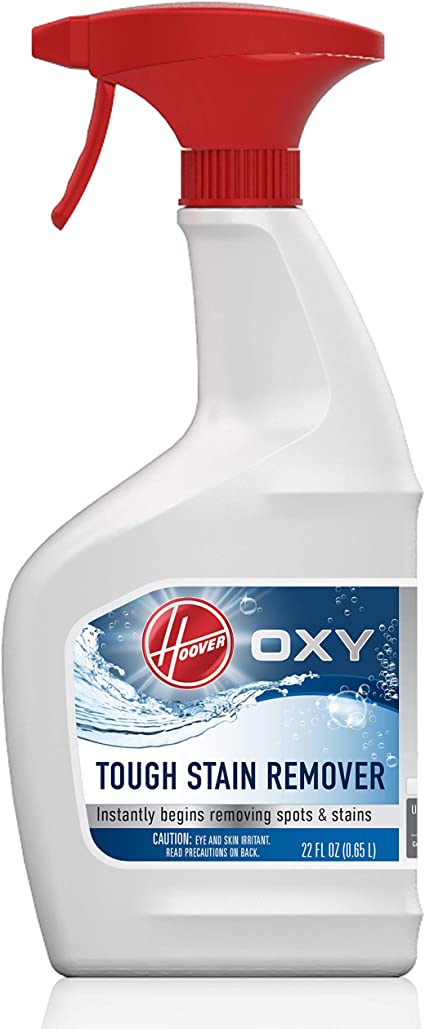 Hoover Oxy Spot and Stain Remover, 22oz Pretreat Spray Formula for Carpet and Upholstery, AH30902, White