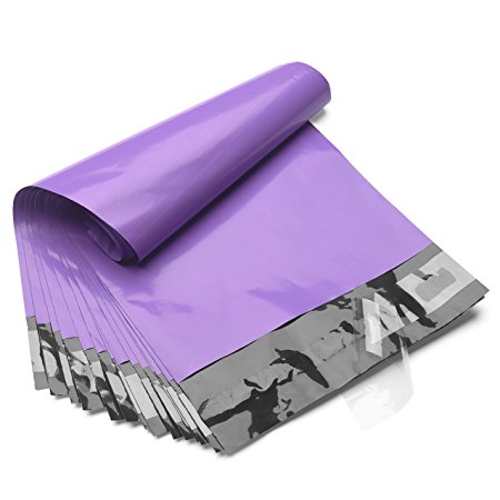 FU GLOBAL 14.5x19 Poly Mailers Shipping Envelops Boutique Custom Bags Enhanced Durability Multipurpose Envelopes Keep Items Safe & Protected（Purple，100PCS）