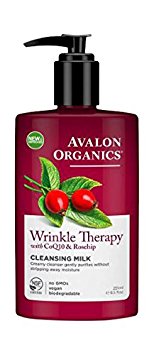 Avalon Organics Wrinkle Therapy Cleansing Milk, 8.5 Fluid Ounce (Pack of 2)