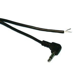 Philmore 70-3526 3.5mm Right Angle Mono Plug to Bare Wire