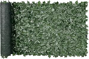 VEVOR Artificial Ivy Privacy Fence Screen, 39 x 98 in Faux Ivy Vine Leaf Hedges Fence, Greenery Privacy Fence with Mesh Cloth Backing, Green Wall Decoration for Outdoor Garden, Yard, Balcony