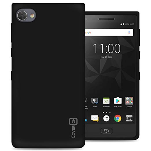 BlackBerry Motion Case, CoverON FlexGuard Series Premium Slim Fit Flexible TPU Rubber Phone Cover for Motion - Black