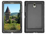 Bobj Rugged Case for Samsung Galaxy Tab S 84 Tablet Models SM-T700 WiFi SM-T705 3G 4GLTE and WiFi - BobjGear Protective Tablet Cover - Bold Black