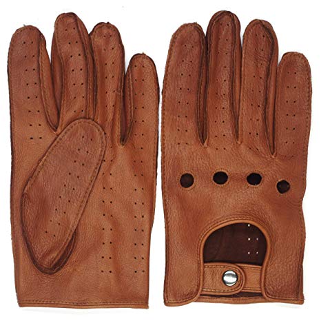 Mens Smart Soft And Thin Excellent Quality Italian Deerskin or Lambskin Touch Screen Leather Driving Gloves For Men
