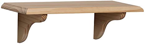 Shelf-Made KT-0148-818UF Wood Shelf Kit, Unfinished, 8-Inch by 18-Inch