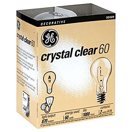 (Ship from USA) 24- NEW GE 97490-24 60-Watt Crystal Clear Incandescent A19 Light Bulbs /ITEM NO#E8FH4F854135615