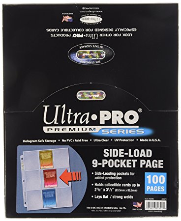 MLB 3-Hole Side-Load 9 Pocket Pages (100 Count)