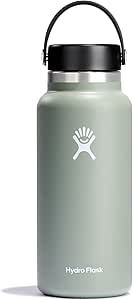 HYDRO FLASK - Trinkflasche 946ml (32oz) - Isolierte Wasserflasche aus Edelstahl - Sportflasche mit auslaufsicherem Flex Cap-Deckel & Gurt - Thermoflasche Spülmaschinenfest - Größe Öffnung - Agave