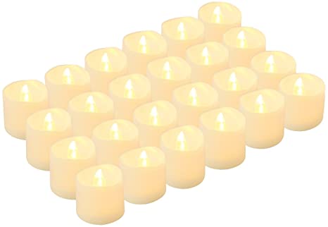 Kohree LED Tea Lights Candles, 24 Pack Flameless Candles Battery Operated LED Candles, Flickering Tealight Candles, Warm White