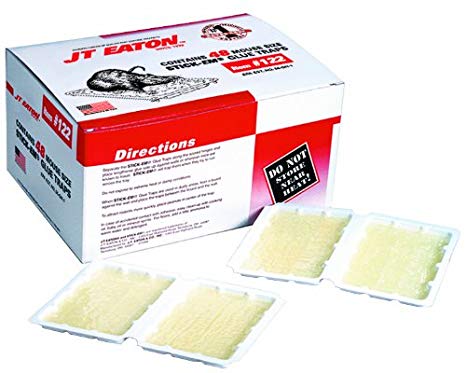 JT Eaton 122 Stick-Em Insect/Mouse Size Glue Trap Tray, 4" Length x 3" Width x 5/8" Height, (Case of 96)