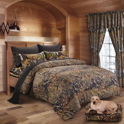 20 Lakes Woodland Hunter Camo Comforter, Sheet, & Pillowcase Set (Queen, Forest)