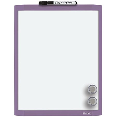 Quartet Magnetic Dry-Erase Board, 11 x 14 Inches, Lavender Frame (MHOW1114-PK)