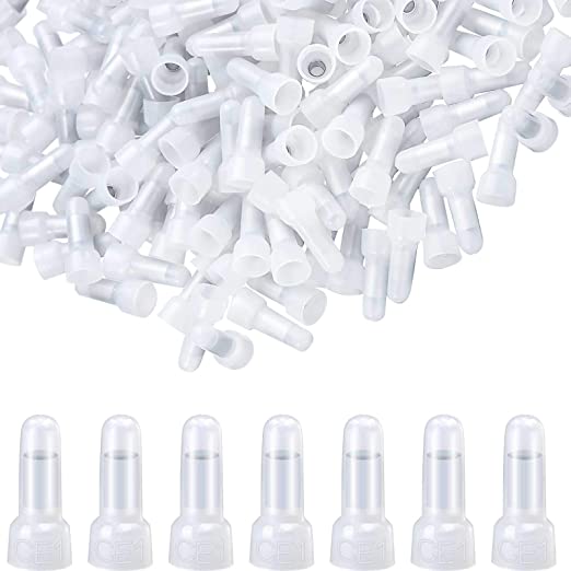 200 Pieces Wire Crimp Caps 22-16/16-14/12-10 Gauge Wiring Cap Nylon Connector, Closed End Crimp Connector, for Electric Fan, Lights, Blower (CE1)