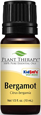 Plant Therapy Bergamot Essential Oil. 100% Pure, Undiluted, Therapeutic Grade. 10 ml (1/3 oz).