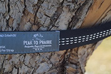 Peak to Prairie Heavy-Duty Hammock Tree Strap Suspension System - Holds up to 2000 lbs., Will Not Harm Trees. Great Suspension System For Quick & Easy Setup. $4.99 when ordered with our Hammocks!
