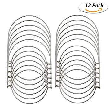 TedGem 12 Pack Wire Handles (Handle-Ease) for Mason, Stainless Steel Mason Jar Hanger, Canning Jars Hanger, Hanging Jars, Jar hanging Hook for Regular Mouth Mason, Ball